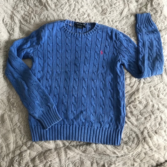 Ralph Lauren Sweaters - Ralph Lauren Cornflower Blue Cable Knit Sweater